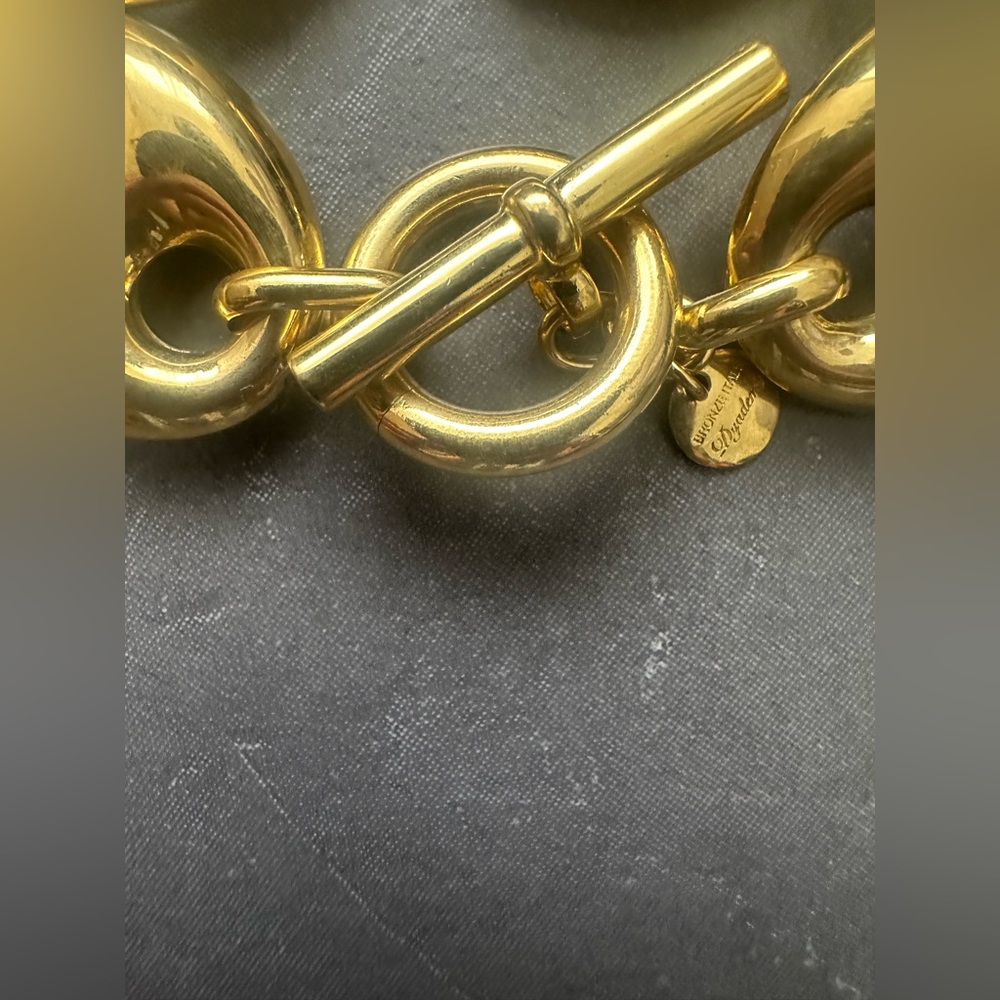 Mia Fiore Dyadema 18k gold plated bronze bracelet made in Italy - Picture 5 of 5